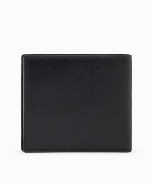 ARMANI EXCHANGE(アルマーニエクスチェンジ)の「【A|X アルマーニ エクスチェンジ】<オンライン限定>AXロゴ レザー 二つ折り財布(コインケース付き)(財布・メンズ・ブラック・FREE)」の4枚目の写真