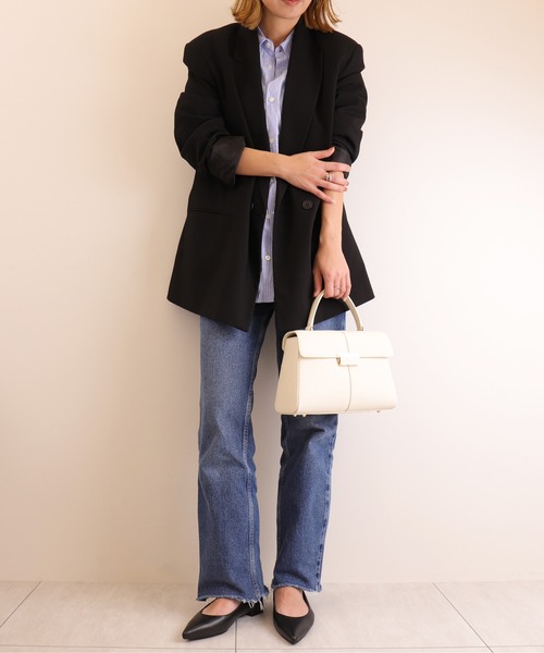 artemis by DIANA（アルテミスバイダイアナ）の「ショルダーベルト付属　2WAYスクエアハンドバッグ（ハンドバッグ・レディース・ブラック/アイボリー/ダークベージュ・FREE）」の21枚目の写真