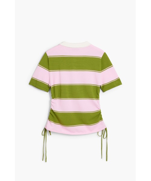 Desigual(デシグアル)の「ポロシャツのレースアップ(Tシャツ/カットソー・レディース・レッド・S/M/L/XL/XS)」の2枚目の写真
