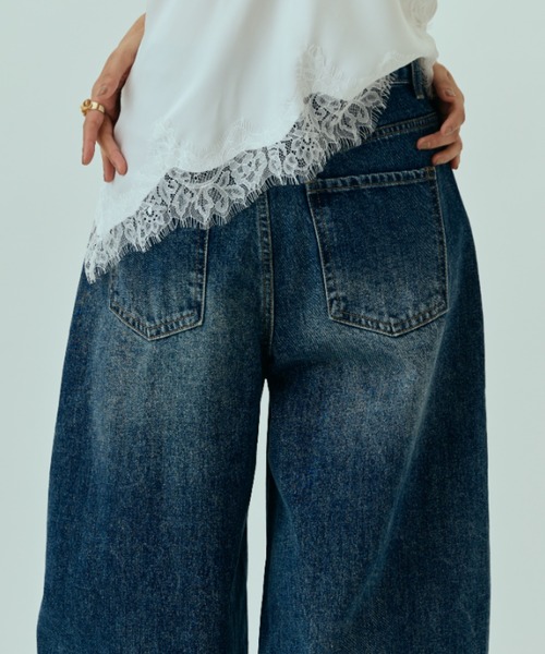 DRWCYS（ドロシーズ）の「サイドスタッズカーブデニム（デニムパンツ・レディース・インディゴブルー・MEDIUM/SMALL）」の8枚目の写真