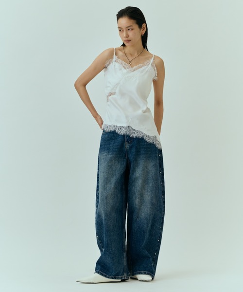 DRWCYS（ドロシーズ）の「サイドスタッズカーブデニム（デニムパンツ・レディース・インディゴブルー・MEDIUM/SMALL）」の9枚目の写真