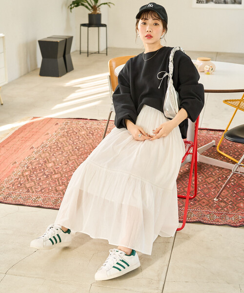 限定展開 インド ティアード 切り替え スカート（スカート）｜FREAK'S