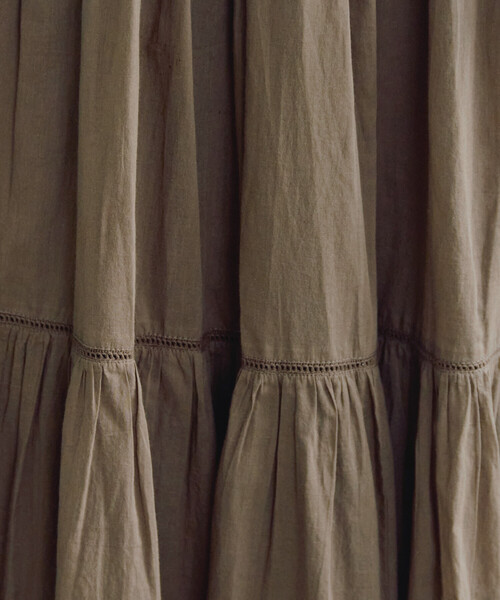 FREAK'S STORE（フリークスストア）の「限定展開　インド ティアード 切り替え スカート（スカート・レディース・ライトグレー/ブラウン/オフホワイト/ブラック/コーラルピンク・SMALL/MEDIUM）」の18枚目の写真