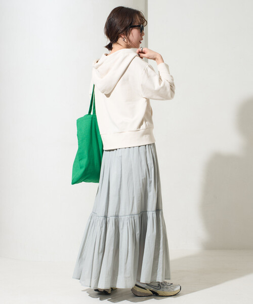 FREAK'S STORE（フリークスストア）の「限定展開　インド ティアード 切り替え スカート（スカート・レディース・ライトグレー/ブラウン/オフホワイト/ブラック/コーラルピンク・SMALL/MEDIUM）」の21枚目の写真