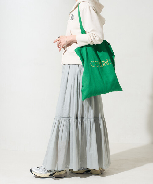 FREAK'S STORE（フリークスストア）の「限定展開　インド ティアード 切り替え スカート（スカート・レディース・ライトグレー/ブラウン/オフホワイト/ブラック/コーラルピンク・SMALL/MEDIUM）」の22枚目の写真