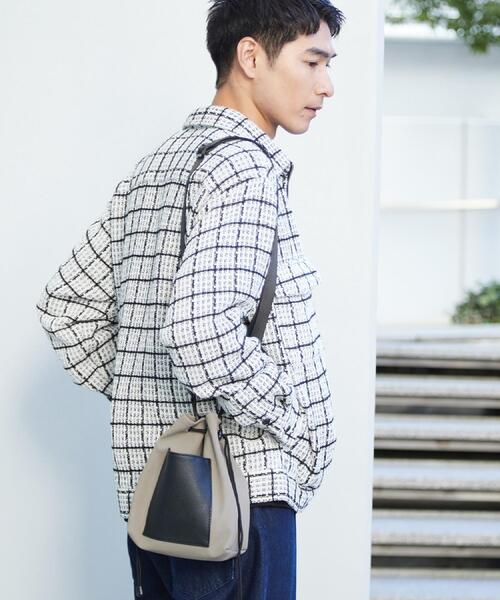 THE SHOP TK (ザ ショップ ティーケー )の「【TO GO SHEEP】巾着ショルダーバッグ(ショルダーバッグ・メンズ・ナチュラル/ブラック・00)」の3枚目の写真