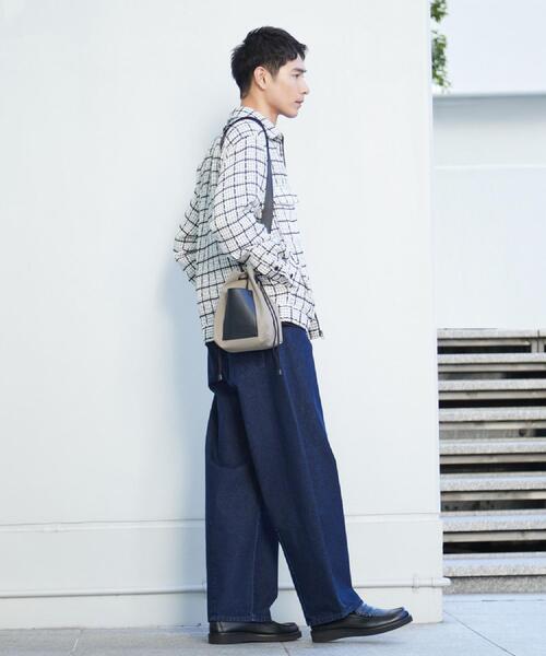 THE SHOP TK (ザ ショップ ティーケー )の「【TO GO SHEEP】巾着ショルダーバッグ(ショルダーバッグ・メンズ・ナチュラル/ブラック・00)」の4枚目の写真