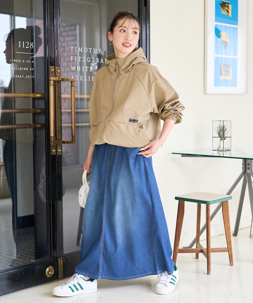 FREAK'S STORE(フリークスストア)の「限定展開 冷感 デニム クライミングスカート (冷感・吸水速乾)(デニムスカート・レディース・ブルー/グレー/ブラック/ネイビー・MEDIUM/SMALL)」の4枚目の写真