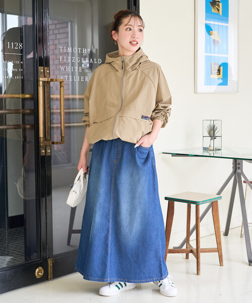 FREAK'S STORE(フリークスストア)の「限定展開 冷感 デニム クライミングスカート (冷感・吸水速乾)(デニムスカート・レディース・ブルー/グレー/ブラック/ネイビー・MEDIUM/SMALL)」の5枚目の写真