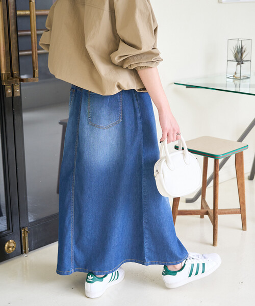 FREAK'S STORE(フリークスストア)の「限定展開 冷感 デニム クライミングスカート (冷感・吸水速乾)(デニムスカート・レディース・ブルー/グレー/ブラック/ネイビー・MEDIUM/SMALL)」の10枚目の写真