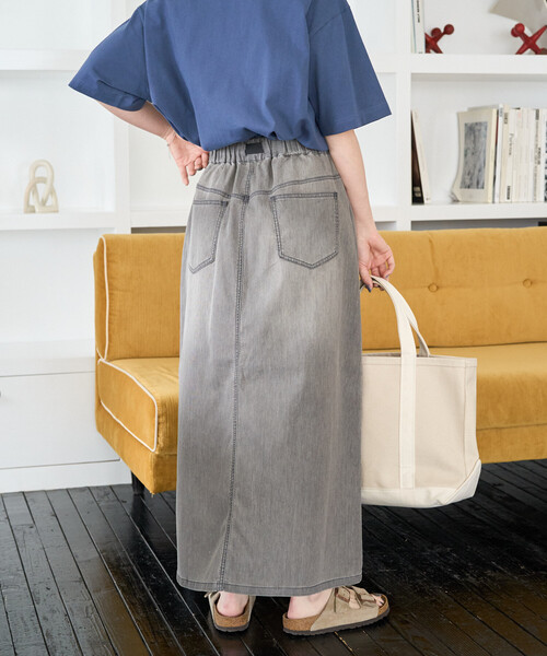 FREAK'S STORE(フリークスストア)の「限定展開 冷感 デニム クライミングスカート (冷感・吸水速乾)(デニムスカート・レディース・ブルー/グレー/ブラック/ネイビー・MEDIUM/SMALL)」の18枚目の写真