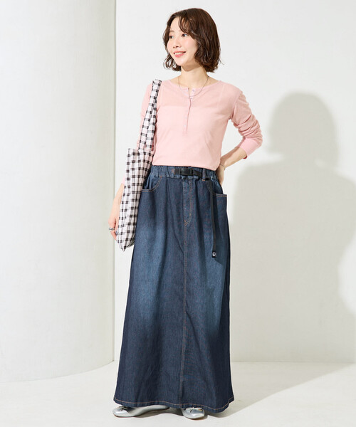 FREAK'S STORE(フリークスストア)の「限定展開 冷感 デニム クライミングスカート (冷感・吸水速乾)(デニムスカート・レディース・ブルー/グレー/ブラック/ネイビー・MEDIUM/SMALL)」の22枚目の写真