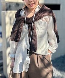 NOLLEY’S | ウォッシャブルセルロースシルクシアーシャツ(シャツ/ブラウス)