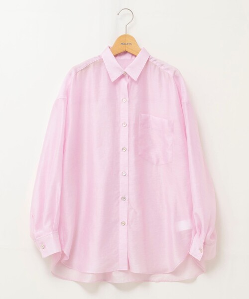 NOLLEY’S（ノーリーズ）の「ウォッシャブルセルロースシルクシアーシャツ（シャツ/ブラウス・レディース・ネイビー/ライトグレー/ベビーピンク・FREE）」の14枚目の写真