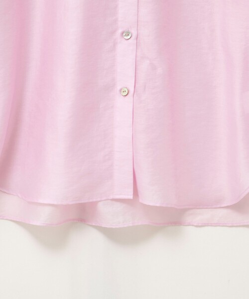 NOLLEY’S（ノーリーズ）の「ウォッシャブルセルロースシルクシアーシャツ（シャツ/ブラウス・レディース・ネイビー/ライトグレー/ベビーピンク・FREE）」の12枚目の写真