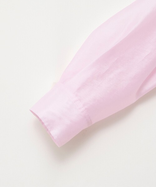 NOLLEY’S（ノーリーズ）の「ウォッシャブルセルロースシルクシアーシャツ（シャツ/ブラウス・レディース・ネイビー/ライトグレー/ベビーピンク・FREE）」の7枚目の写真