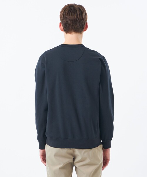 MACKINTOSH PHILOSOPHY（ﾏｯｷﾝﾄｯｼｭ ﾌｨﾛｿﾌｨｰ）の「バッキンガムベア ライトフリース 長袖プルオーバー（Tシャツ/カットソー・メンズ・ライトグレー/ネイビー・38/40/42）」の7枚目の写真