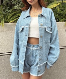 EGOIST（エゴイスト）の「ツイードデニムGジャン（デニムジャケット）」