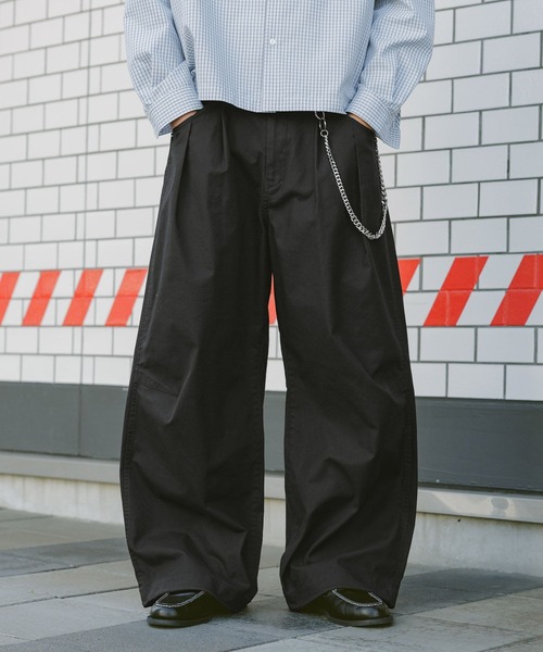 RAGEBLUE（レイジブルー）の「TC Duck Buggy Cocoon Pants/3Dバギーコクーンパンツ【セットアップ対応】（スラックス・メンズ・ライトグリーン/ホワイト/ブラック・LARGE/MEDIUM）」の3枚目の写真