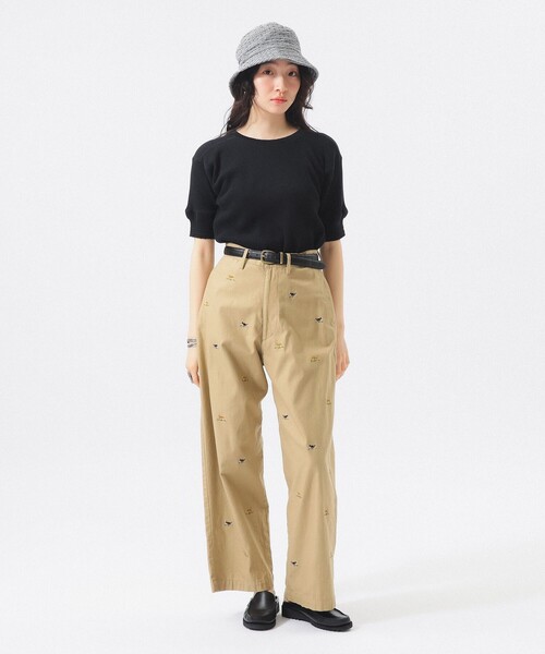 BEAMS BOY(ビームスボーイ)の「【8/6再値下げ】ダメージ サーマル Tシャツ(Tシャツ/カットソー・レディース・オリーブ/ブラック/ナチュラル・1/2)」の8枚目の写真