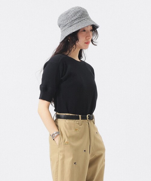 BEAMS BOY(ビームスボーイ)の「【8/6再値下げ】ダメージ サーマル Tシャツ(Tシャツ/カットソー・レディース・オリーブ/ブラック/ナチュラル・1/2)」の11枚目の写真