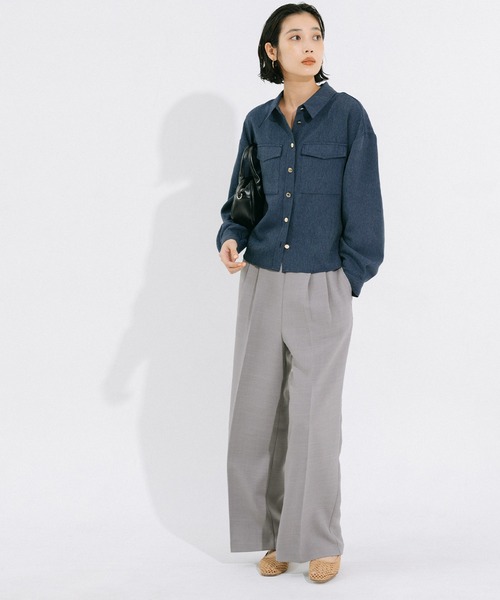 coca(coca)(コカ)の「イージーワイドスラックス(スラックス・レディース・ネイビー/グレー・L/M/S)」の3枚目の写真