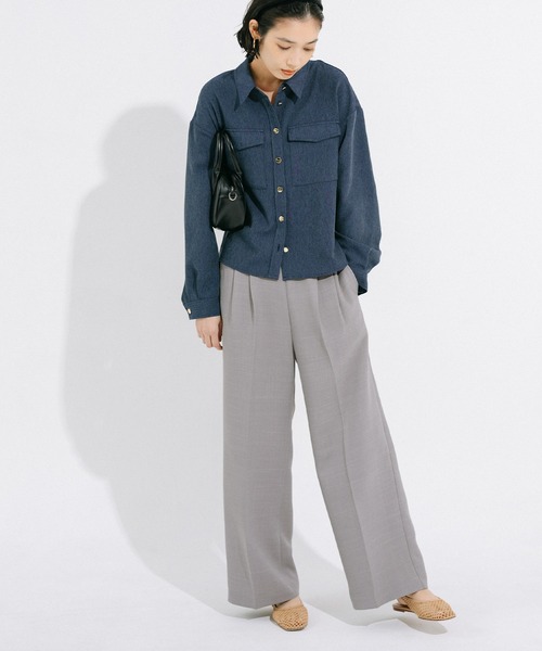 coca(coca)(コカ)の「イージーワイドスラックス(スラックス・レディース・ネイビー/グレー・L/M/S)」の5枚目の写真