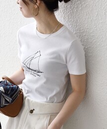 PETIT BATEAU | 【SHIPS any別注】PETIT BATEAU: ロゴ プリント コンパクト TEE 26SS(Tシャツ/カットソー)