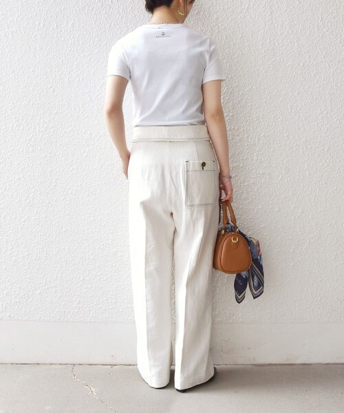 PETIT BATEAU(プチバトー)の「【SHIPS any別注】PETIT BATEAU: ロゴ プリント コンパクト TEE 26SS(Tシャツ/カットソー・レディース・ホワイト/ネイビー/ライトブルー・ONE SIZE)」の5枚目の写真