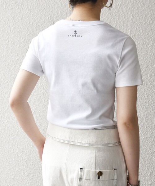 PETIT BATEAU(プチバトー)の「【SHIPS any別注】PETIT BATEAU: ロゴ プリント コンパクト TEE 26SS(Tシャツ/カットソー・レディース・ホワイト/ネイビー/ライトブルー・ONE SIZE)」の10枚目の写真