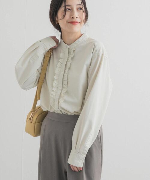 URBAN RESEARCH DOORS(アーバンリサーチドアーズ)の「フロントフリルシャツ(シャツ/ブラウス・レディース・ナチュラル/インディゴブルー・FREE)」の21枚目の写真