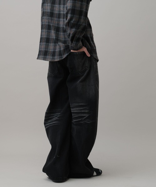 LAND MUSEUM（ランドミュージアム）の「LAND MUSEUM／レターフェードデニム（デニムパンツ・メンズ・ブラック/ブルー・MEDIUM/LARGE）」の17枚目の写真