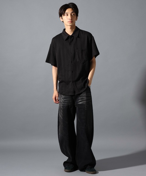 LAND MUSEUM(ランドミュージアム)の「LAND MUSEUM/レターフェードデニム(デニムパンツ・メンズ・ブラック/ブルー・MEDIUM/LARGE)」の19枚目の写真