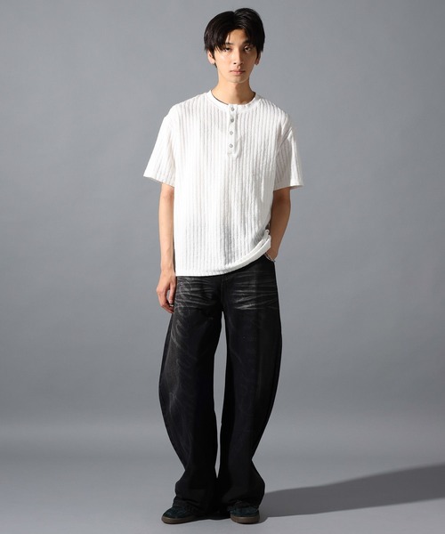 LAND MUSEUM(ランドミュージアム)の「LAND MUSEUM/レターフェードデニム(デニムパンツ・メンズ・ブラック/ブルー・MEDIUM/LARGE)」の20枚目の写真
