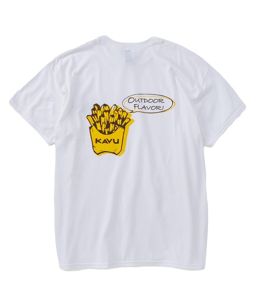 KAVU(カブー)の「KAVU/カブー Poteto Tee/ポテトTシャツ(Tシャツ/カットソー・メンズ・ホワイト/ネイビー/レッド・LARGE/MEDIUM)」の4枚目の写真