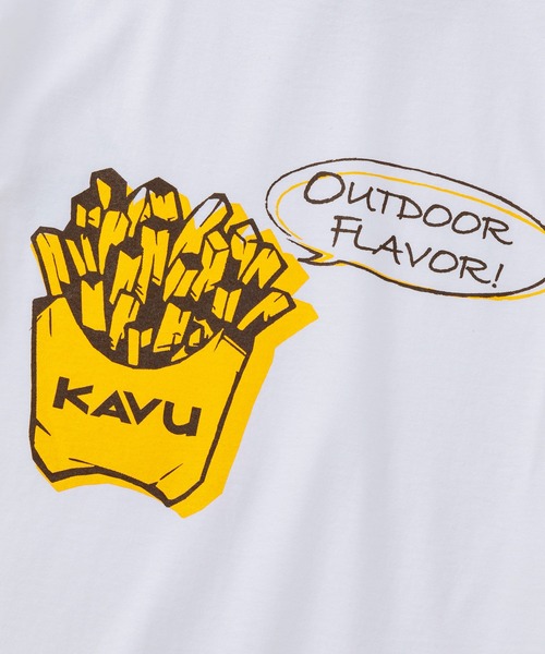 KAVU(カブー)の「KAVU/カブー Poteto Tee/ポテトTシャツ(Tシャツ/カットソー・メンズ・ホワイト/ネイビー/レッド・LARGE/MEDIUM)」の7枚目の写真