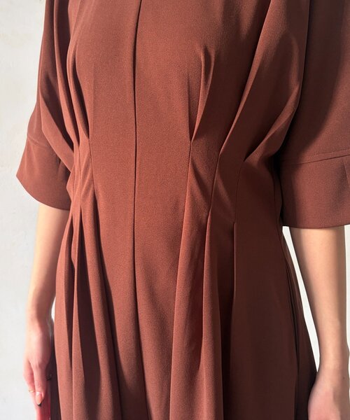 Chez toi（シェトワ）の「タックワンピース（ワンピース・レディース・ブラウン/ブラック/ネイビー・FREE）」の16枚目の写真