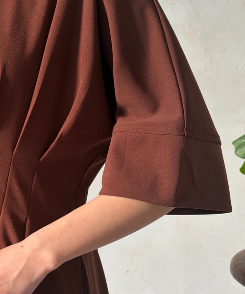 Chez toi（シェトワ）の「タックワンピース（ワンピース・レディース・ブラウン/ブラック/ネイビー・FREE）」の18枚目の写真