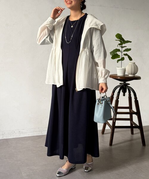 Chez toi（シェトワ）の「タックワンピース（ワンピース・レディース・ブラウン/ブラック/ネイビー・FREE）」の21枚目の写真