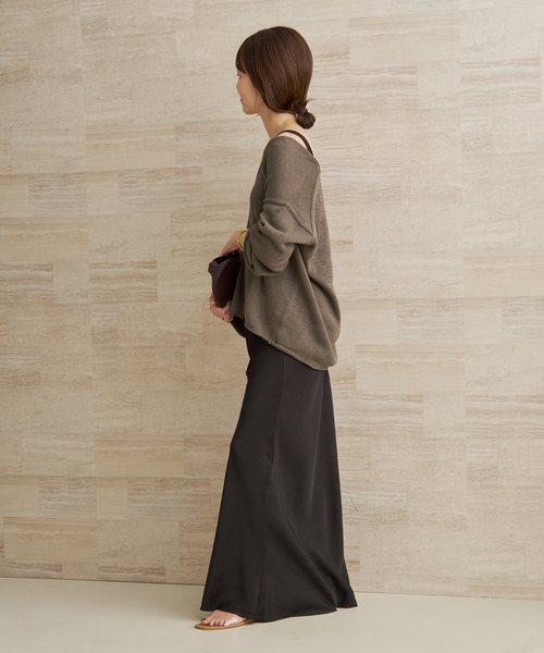 plage（プラージュ）の「コットンリリヤーン Vプルオーバー（ニット/セーター・レディース・アイボリー/カーキ・FREE）」の13枚目の写真