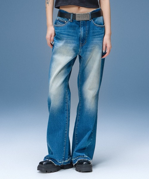 X-girl(エックスガール)の「RELAX FIT DENIM PANTS(デニムパンツ・レディース・ブラック/インディゴブルー・S/M/XS)」の20枚目の写真