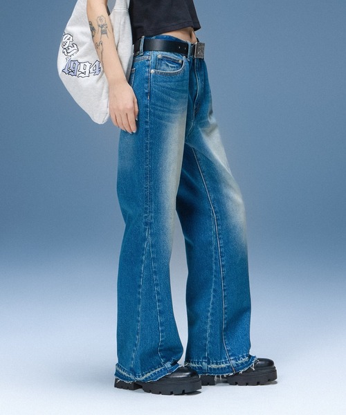 X-girl(エックスガール)の「RELAX FIT DENIM PANTS(デニムパンツ・レディース・ブラック/インディゴブルー・S/M/XS)」の21枚目の写真
