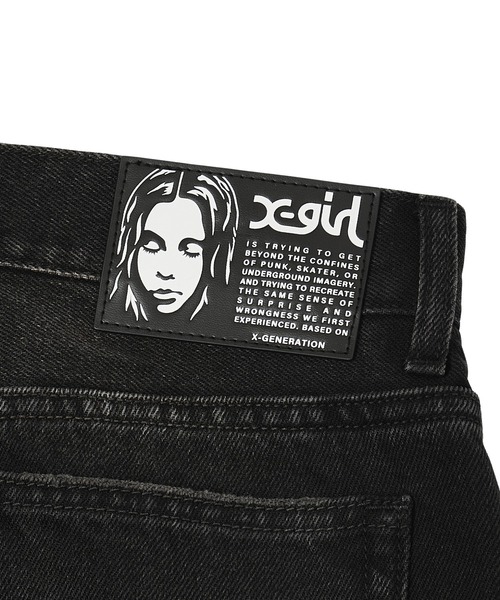 X-girl(エックスガール)の「RELAX FIT DENIM PANTS(デニムパンツ・レディース・ブラック/インディゴブルー・S/M/XS)」の14枚目の写真
