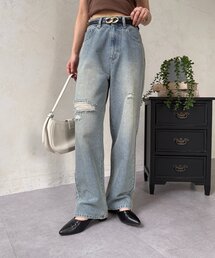Thevon | ハイウエストダメージデニム(その他パンツ)