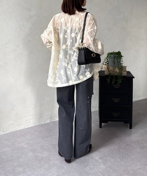 Thevon（ゼボン）の「ハイウエストダメージデニム（その他パンツ・レディース・ブラック/ブルー・M/S）」の10枚目の写真