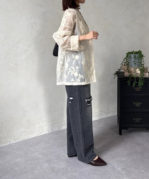 Thevon（ゼボン）の「ハイウエストダメージデニム（その他パンツ・レディース・ブラック/ブルー・M/S）」の11枚目の写真