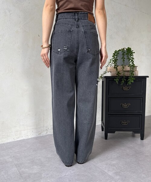 Thevon（ゼボン）の「ハイウエストダメージデニム（その他パンツ・レディース・ブラック/ブルー・M/S）」の14枚目の写真