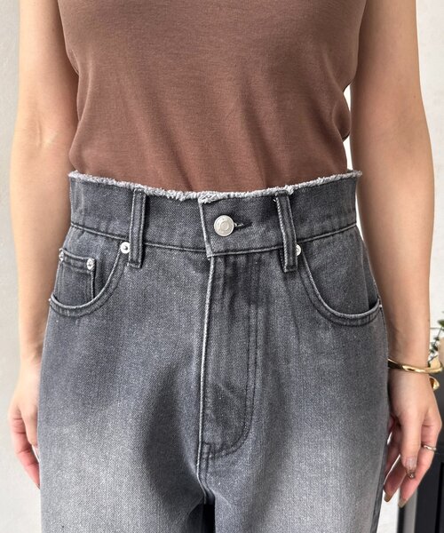 Thevon（ゼボン）の「ハイウエストダメージデニム（その他パンツ・レディース・ブラック/ブルー・M/S）」の18枚目の写真