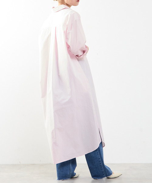 SOFFITTO(ソフィット)の「【A_/エース】こなれ感ロングシャツワンピース(ワンピース・レディース・ピンク/ダークベージュ・FREE)」の5枚目の写真