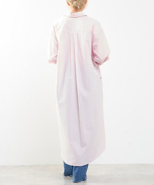 SOFFITTO(ソフィット)の「【A_/エース】こなれ感ロングシャツワンピース(ワンピース・レディース・ピンク/ダークベージュ・FREE)」の6枚目の写真